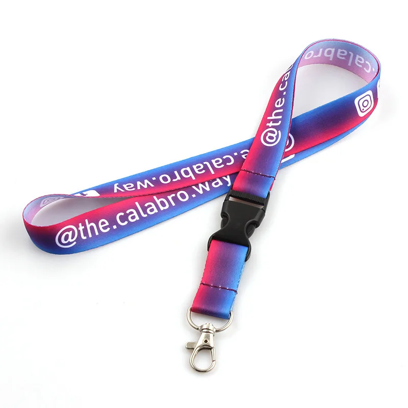 Full Color Printing Minimum Order Lanyards Manufacturer Cheap Personalized Neck Tool Printing Custom Polyester Lanyards