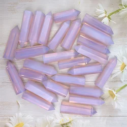 Wholesale natural hand-carved healing crystal  pink opalite tower for decoration