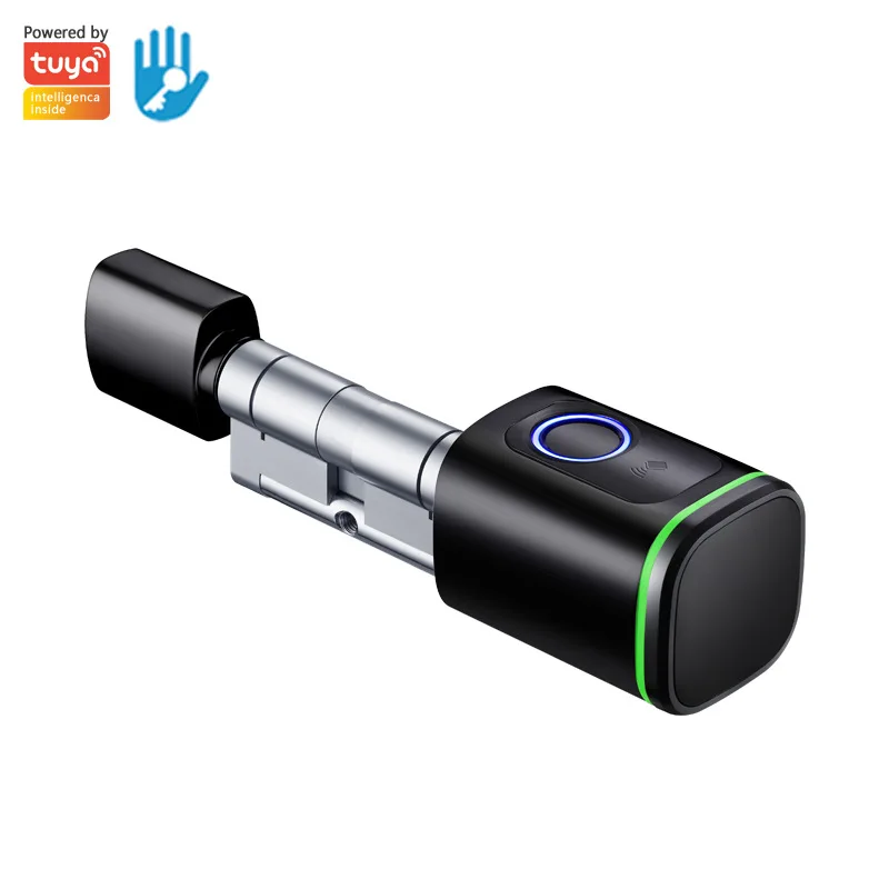 Tuya Smart Ble Cylinder Lock Fingerprint Digital waterproof smart door lock adjustable key Unlock Easy install Smart Cylinder