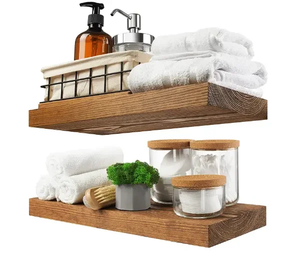 High quality bedroom storage decorative wall shelf bookshelf wooden floating shelf