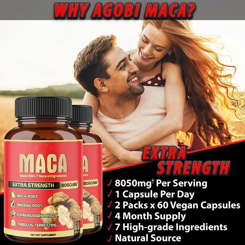 Natural Source 90 Vegan Organic Maca Extract Power Tablet Stong Maca Capsules With 7 Natural Ingredients