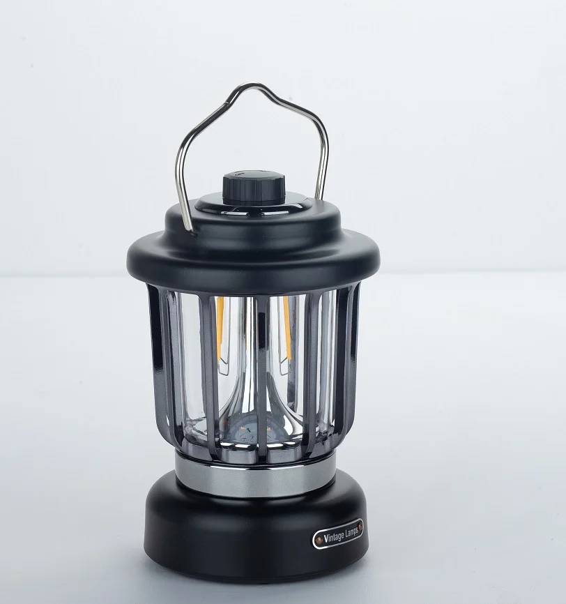 Dim able Outdoor Indoor Night Light Camping Lamp Retro Antique Copper Lanterns