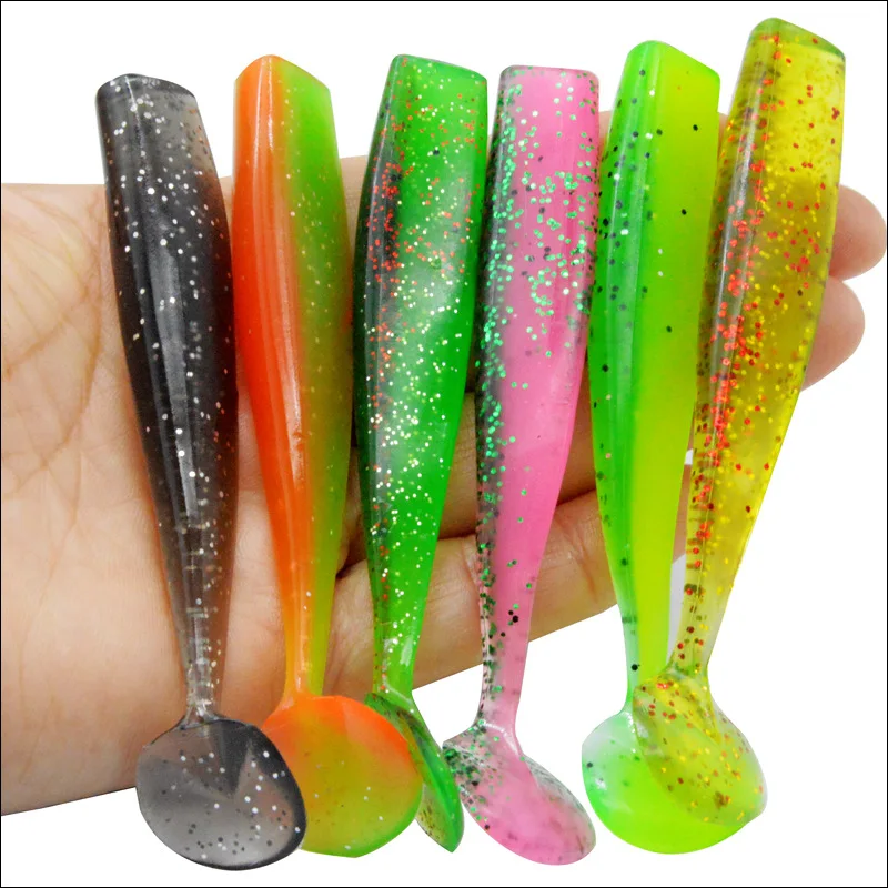 TOPRIGHT S163 8g 110mm Bass Fishing Lure Soft Worm Artificial Bait Fishing Lure Plastic Worm Soft Swimbait