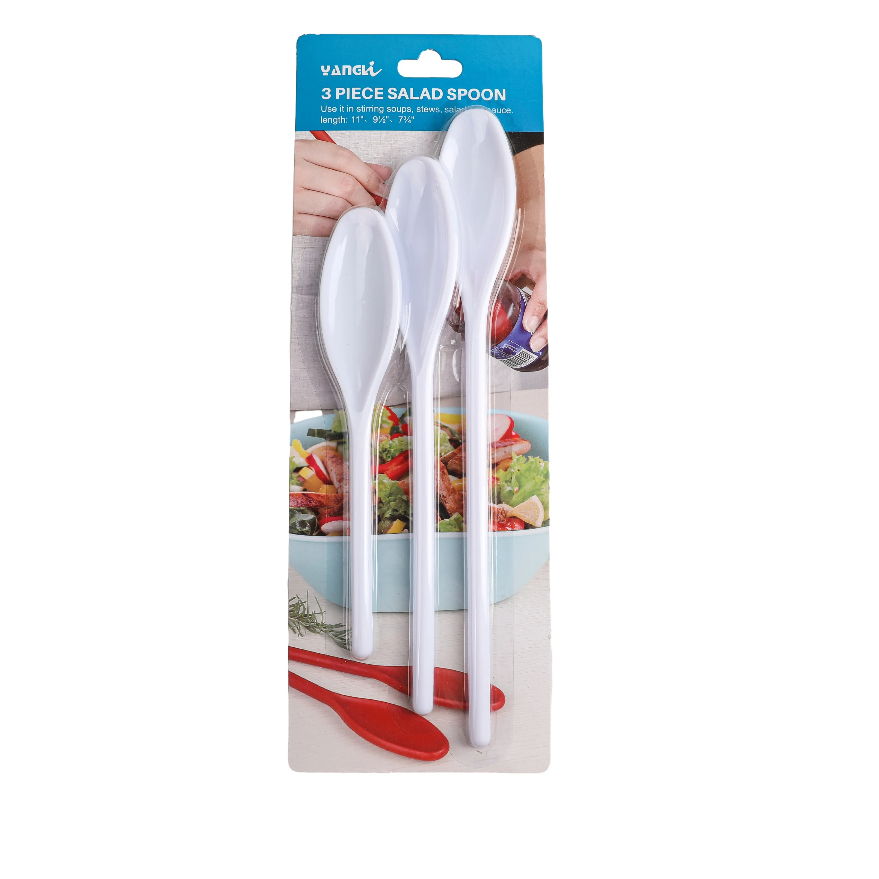 Eco-friendly promotional kitchen accessories custom food grade plastic salad spoon