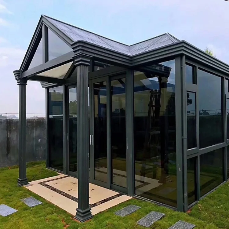 Каркасное окно для дома, дизайнерский солнцезащитный козырек для внутреннего дворика, дизайнерский корпус для дома, сада, балкона, алюминиевая раковина, солнечная комната