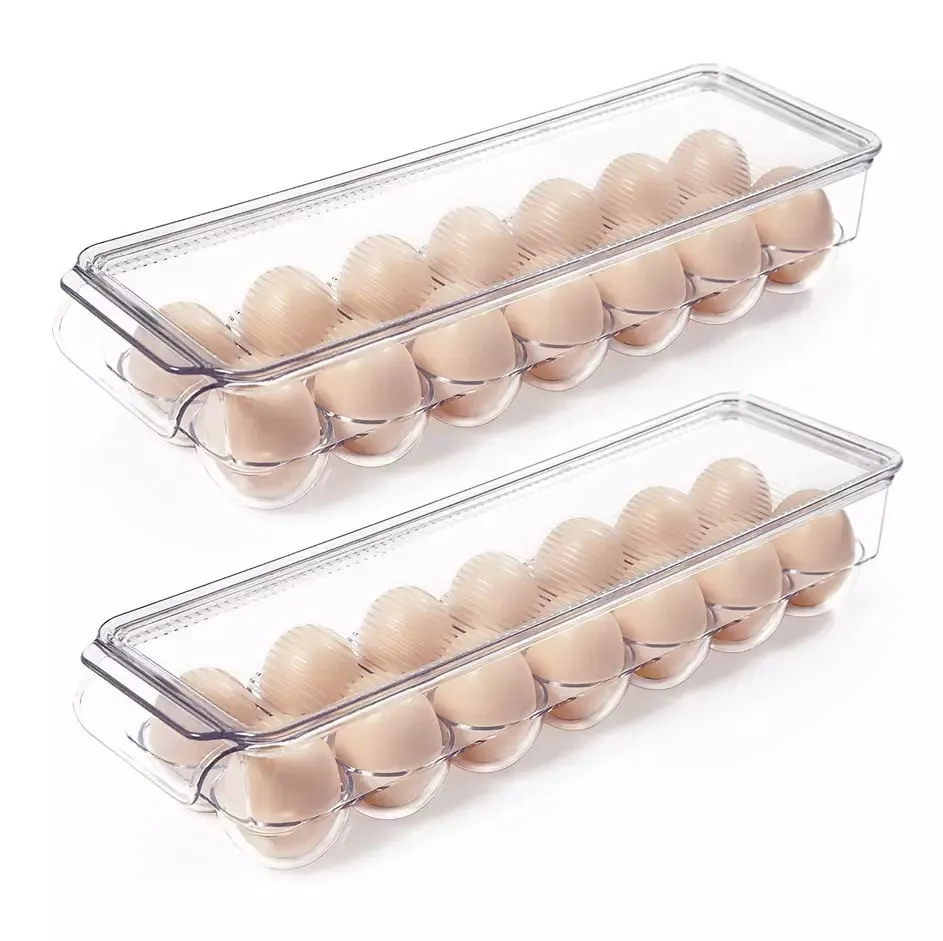 Plastic High Quality Transparent Refrigerator Storage Box For Kitchen