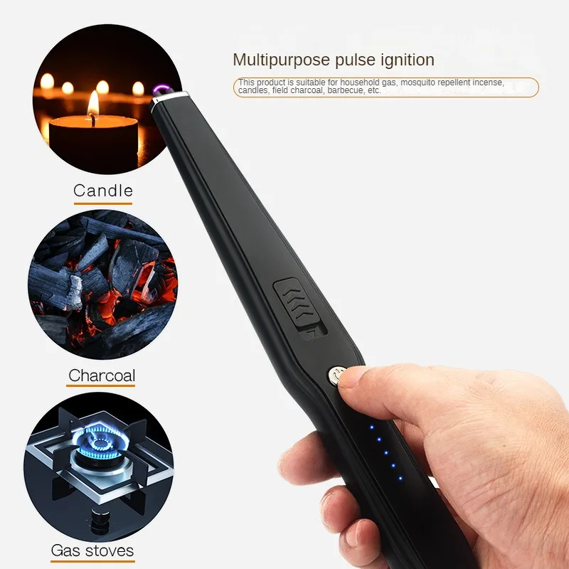Wholesale Home Kitchen Use 5 Colors Fire Rod Handheld USB Charging arc Short Stick Cigarette Lighter
