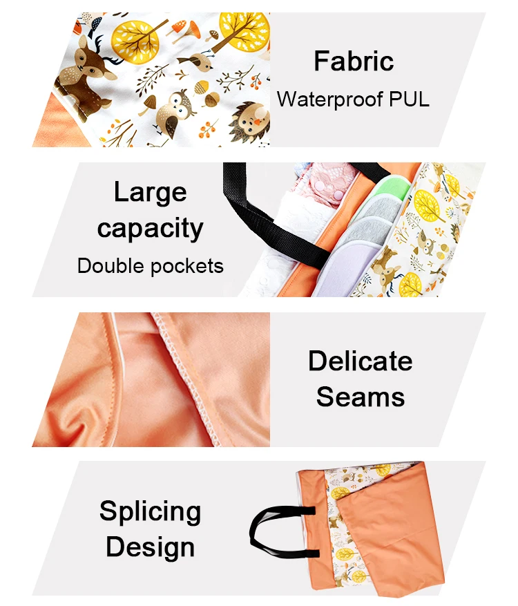 kid eco friendly custom printed large waterproof breathable baby plain swimming nappy pouch zipper dry wet bag sets