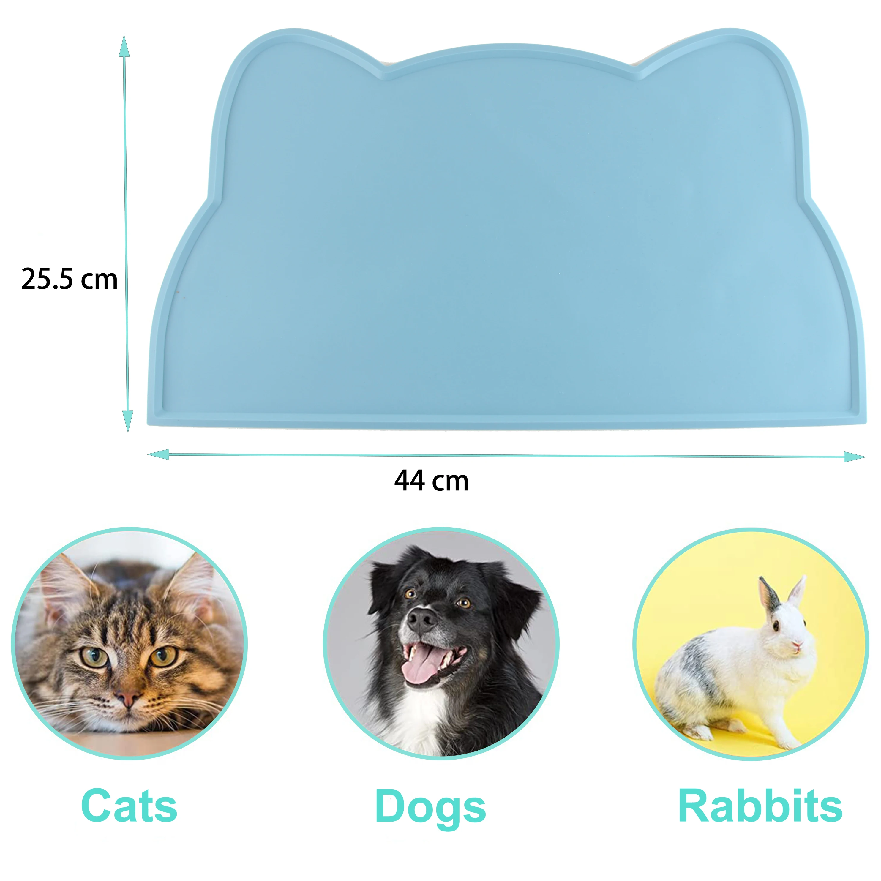 Non-stick Customized Waterproof Silicone Cat Dog Pet Food Mat Silicone Pet Feeding Mat