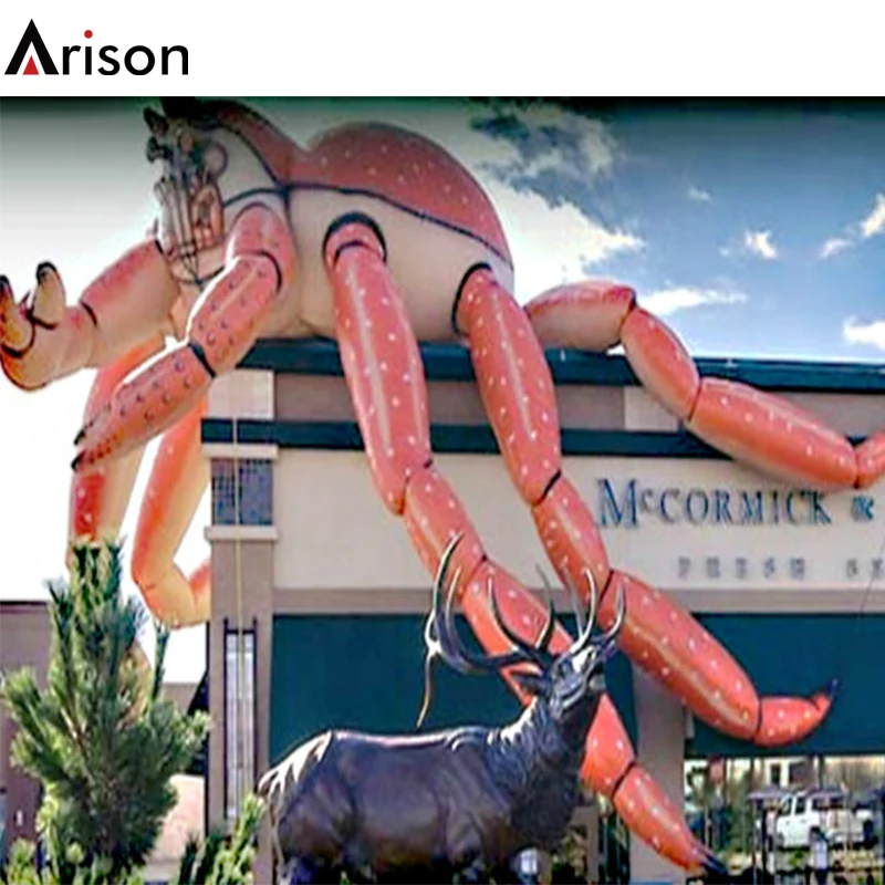Giant huge Oxford cloth building monster decoration for OEM custom inflatable animal crab spider insect toy