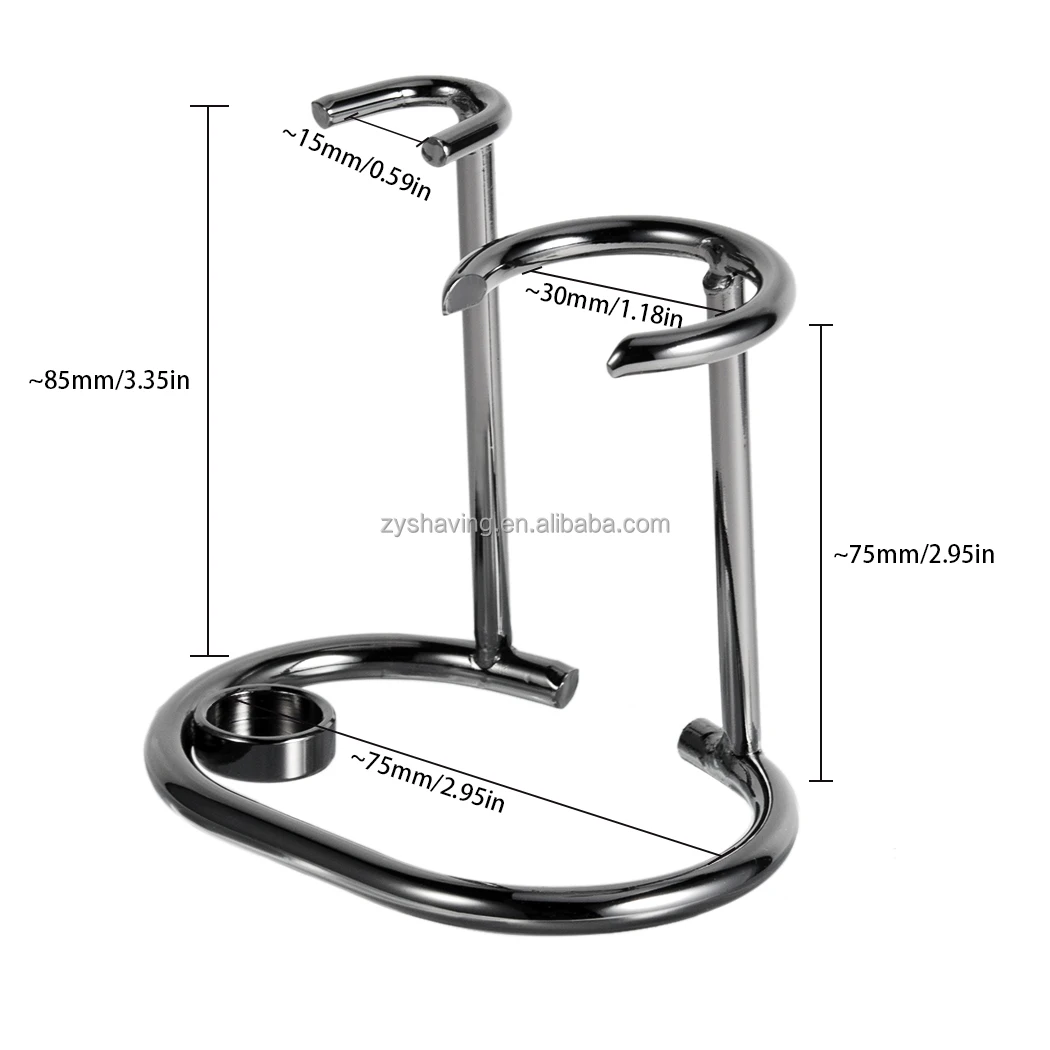 ZY Shaving Brush and Razor Stand Universal Holder for Barber Brush and Razor Stainless Steel Shaving Holder