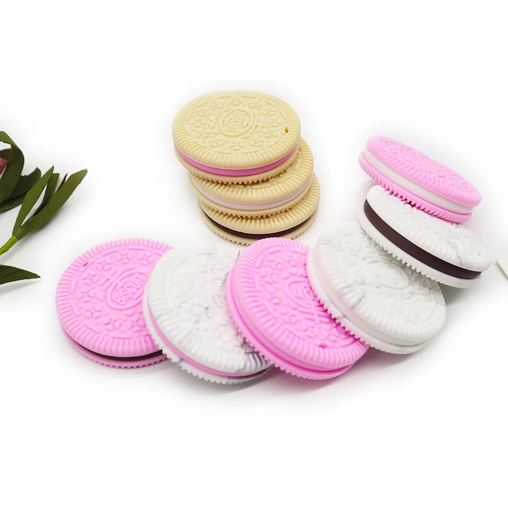 Oreo hotsale baby toys teether baby custom creative BPA free silicone baby teether