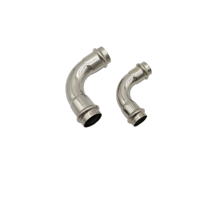 DVGW certificated 90 Degree Elbow Pressed Elbow,Press Tube Fittings  Chinese supplier V-profile Plumbing Press Fitting