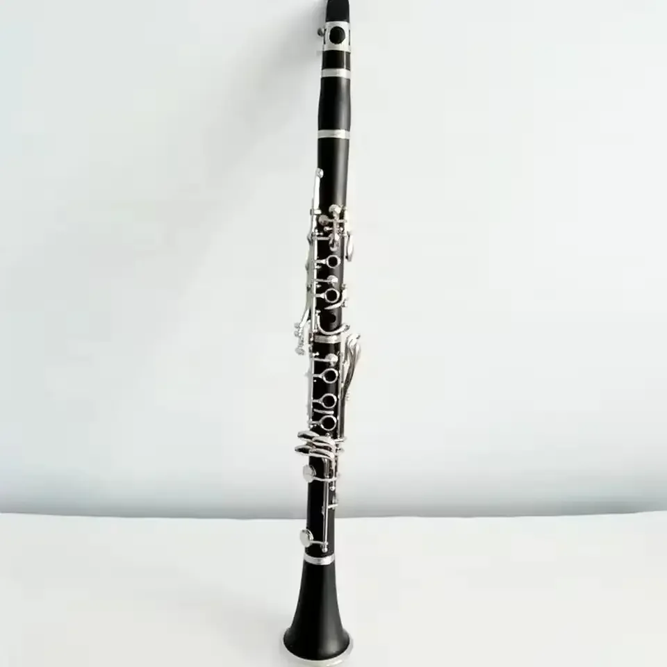 Factory good price bakelite nickel plated 17 key Bb clarinet instrument