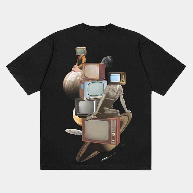 All over Print Vintage T Shirt 100% Cotton Clothing Printed Tee T Shirt Designer Graphic Heavyweight Oversized Custom Shirts