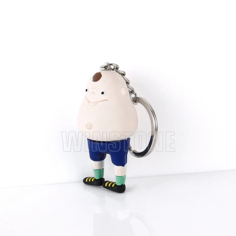 Custom 3D Soft PVC Figure Toys Cute Dustbin Keychain