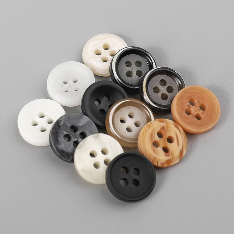 Factory direct sales shirt jacket leader mouth suit men and women 4-Holes Button resin buttons