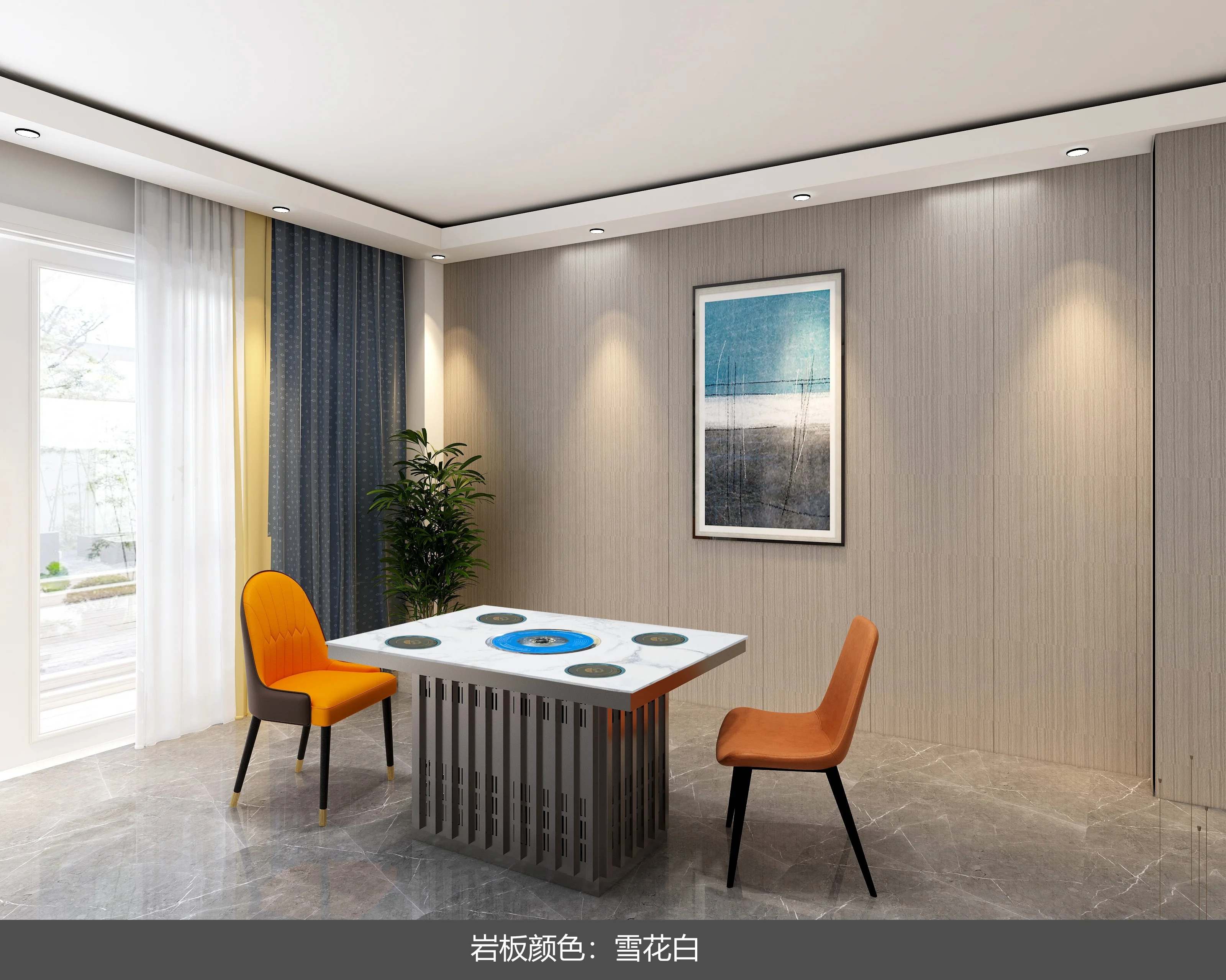 AOPA Hot pot table korean bbq grill table restaurant tables with bbq grill and hotpot