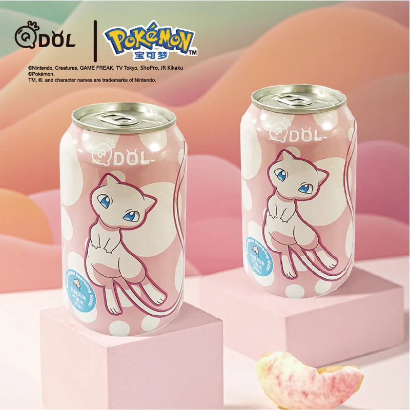 wholesale oft drink White Peach Flavor Pikachu sparkling water 330ml *24 cans drinks Carbonated drinks