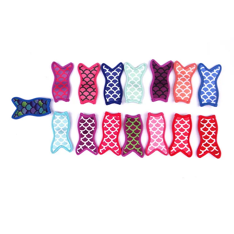 Fish shape neoprene popsicle holder freezer icy pole ice lolly sleeve