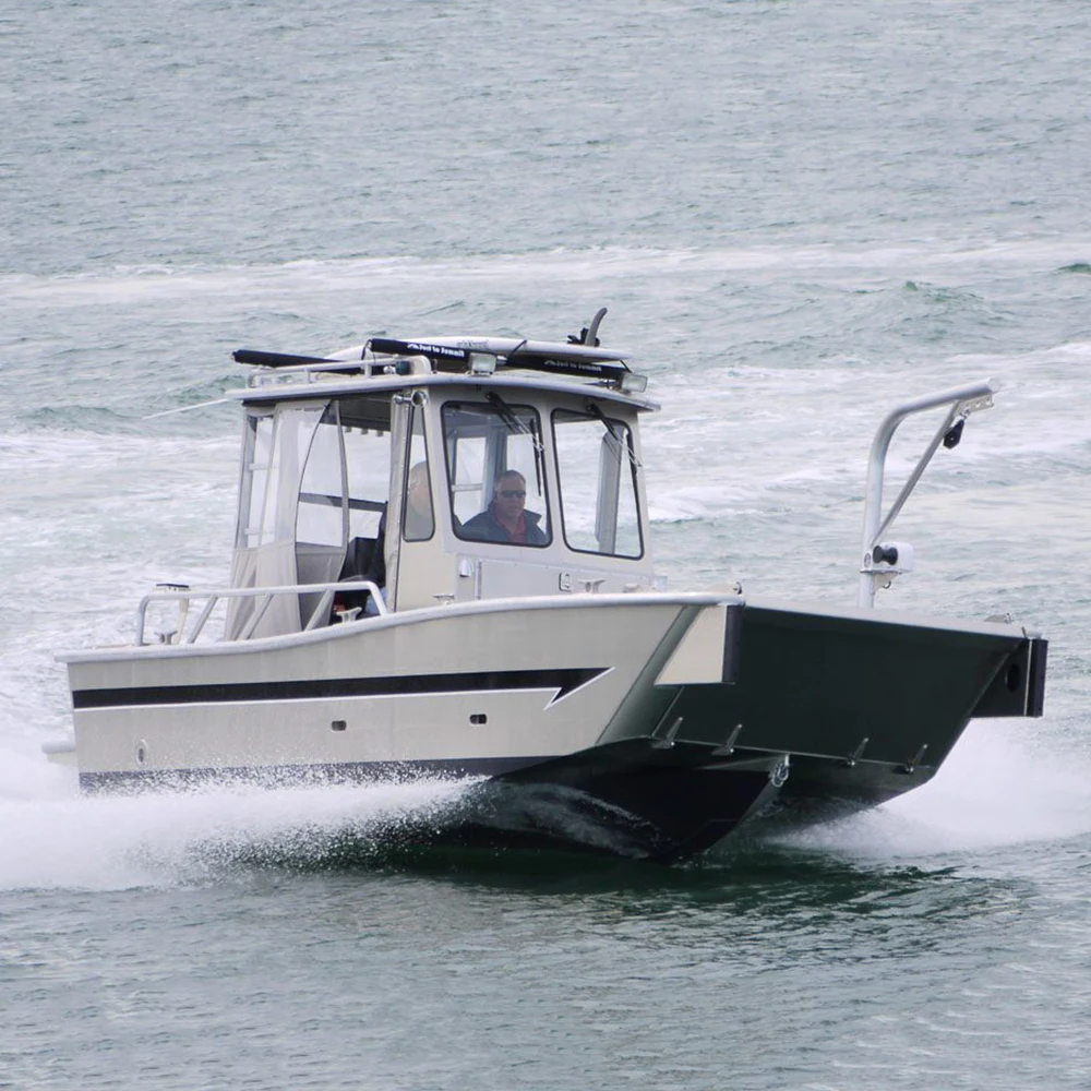 2022 ecocampor 22ft luxury  well craft barge sailing aluminum  work boat landing craft for sale