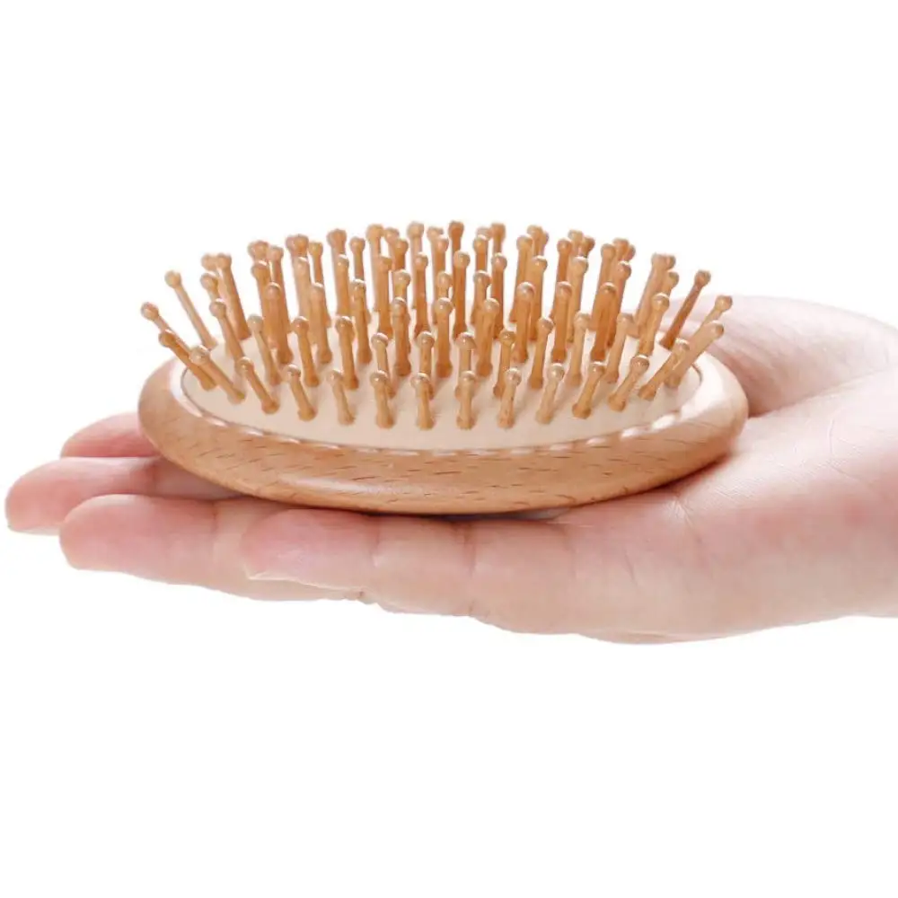 100% Natural Eco Friendly Organic Beechwood Bamboo Wood Bristle Scalp Massage Paddle Hair Brush Wood