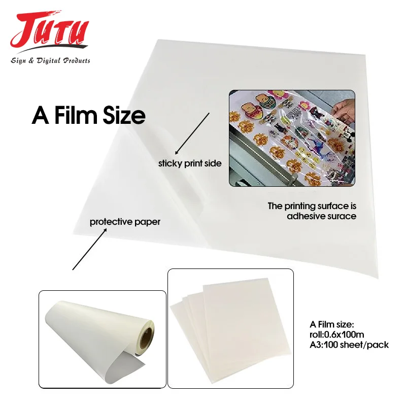 UV AB DTF Film Transfer Film Sheet Roll UV DTF Sticker For Flatbed Printer Phone Case Bottle Glass UV transfer film
