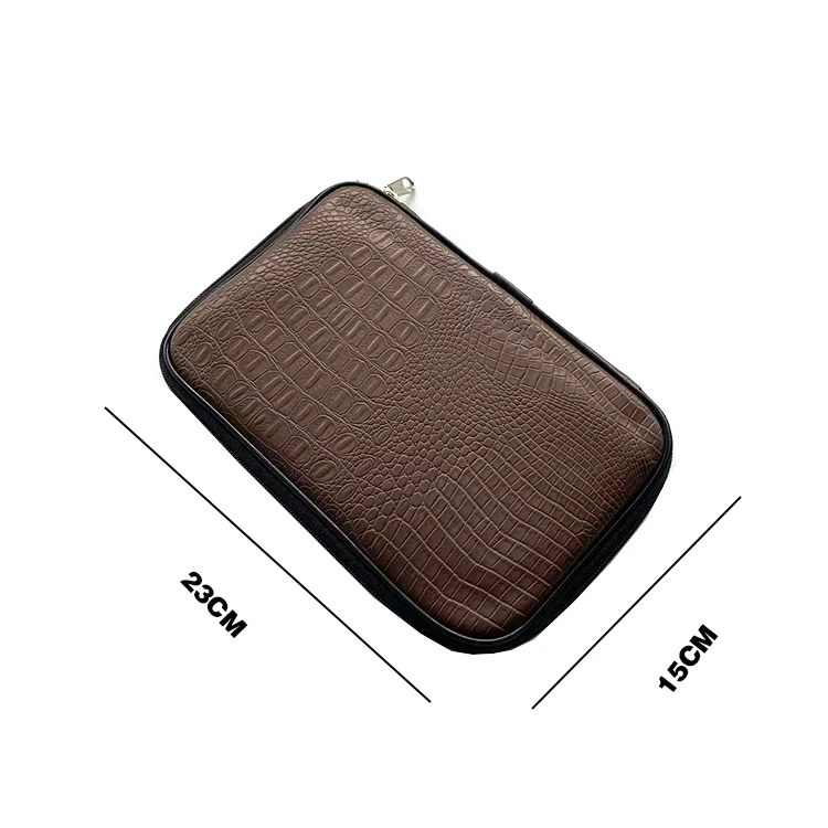 Amazon wholesale PU leather knitting tool sweater needle High-grade wenge sweater needle set