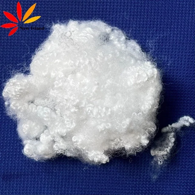 Wadding 3d*32mm virgin hcs siliconized polyester fiber export for padding and stuffing