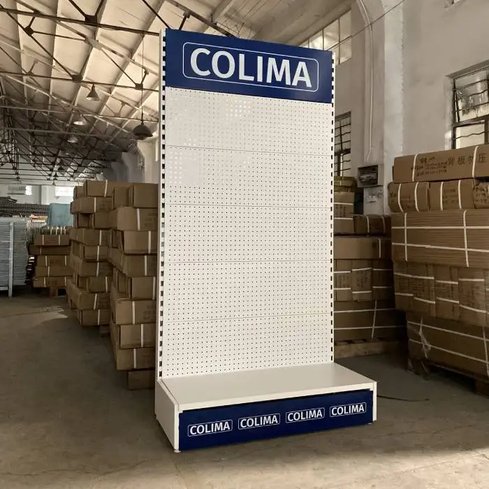 xingye fabrica gondolas store equipment exhibition display shelf cold rolled steel shelf rack grocery shelves for sale