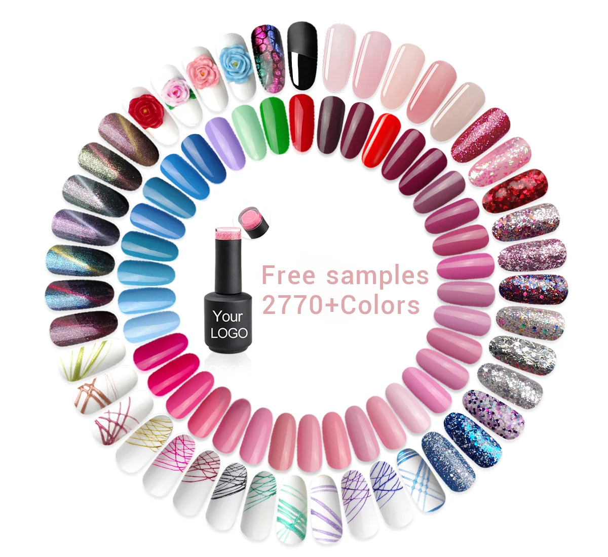 2770 sets colors professional color chrome gel polish UV gel nail polish kit
