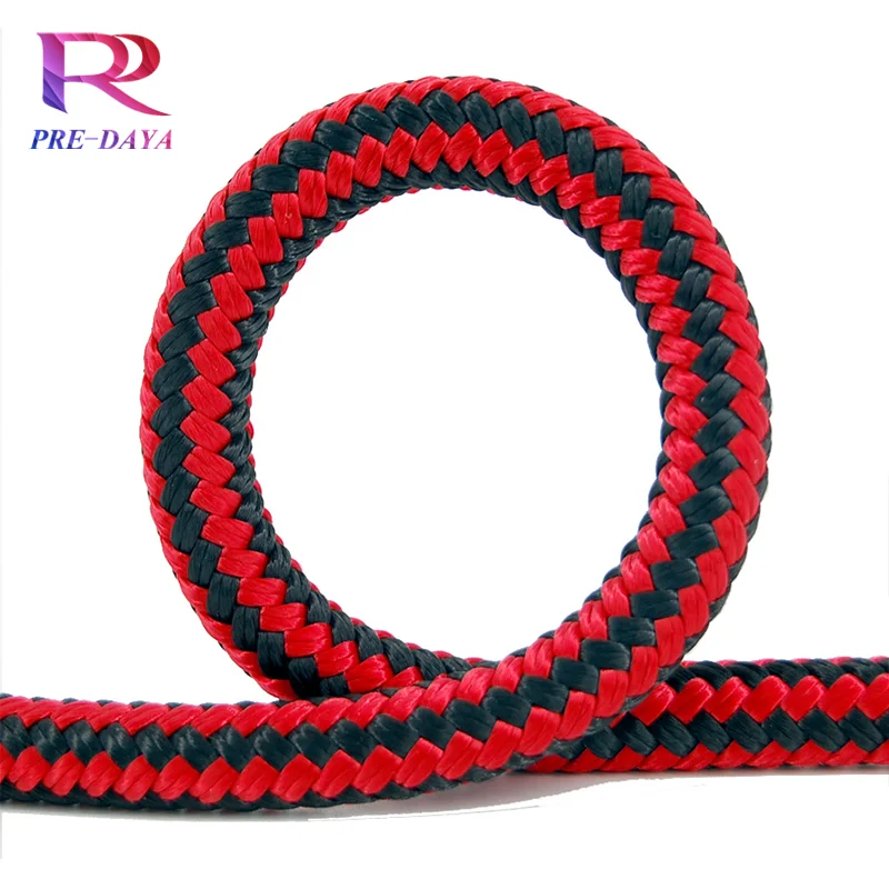 High strength safety rope 11.5mm nylon double braided rope for climbing bindings
