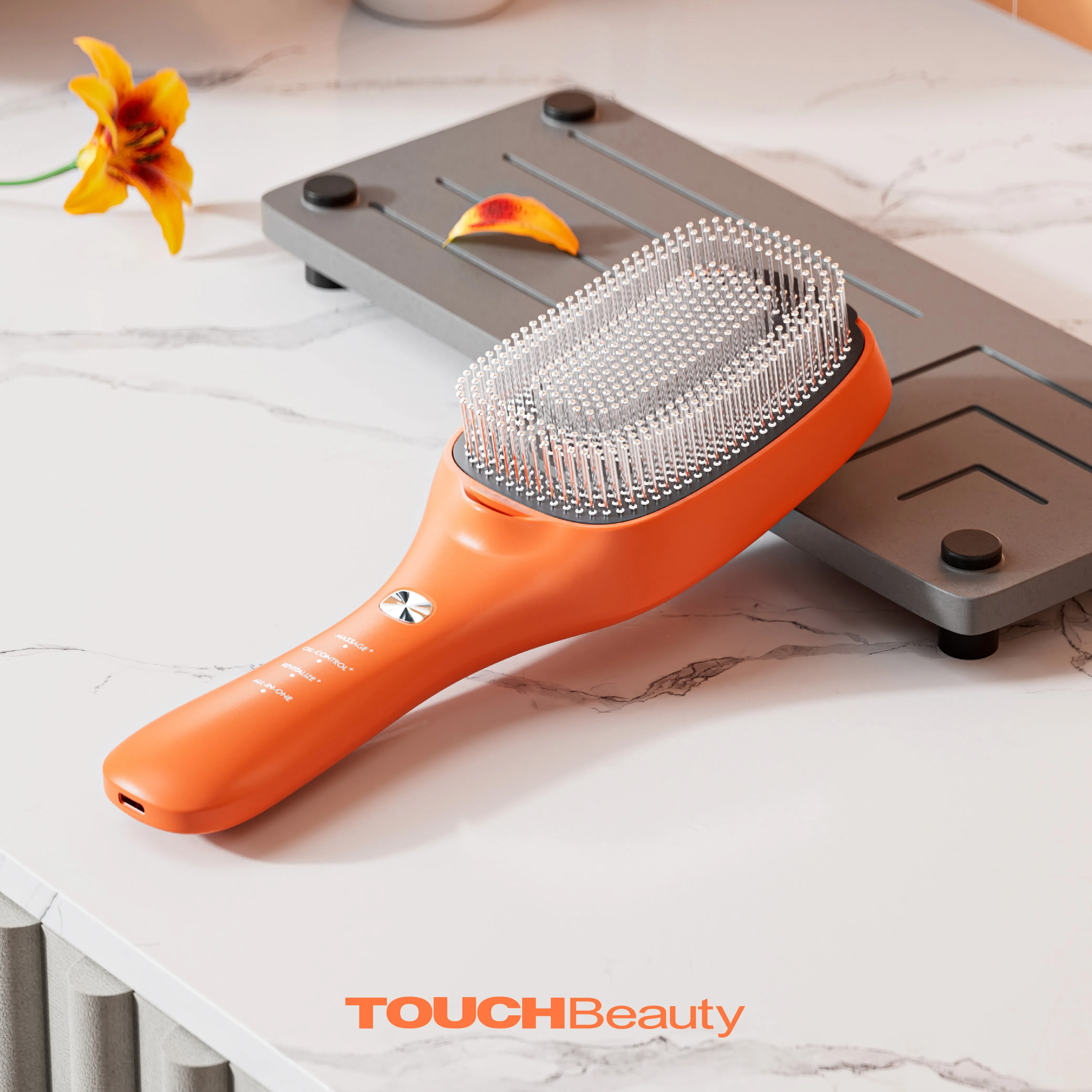 TOUCHBeauty 2024 VITA TB-2343 3 in 1 phototherapy comb electrical handheld spa scalp massage brush with red light for hair