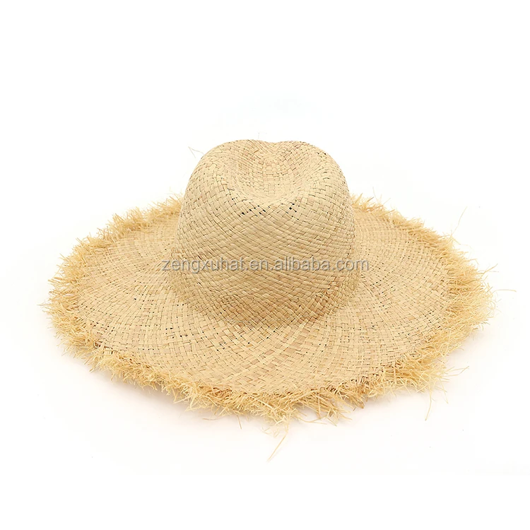 custom wholesale handmade natural grass raffia straw panama straw hat body