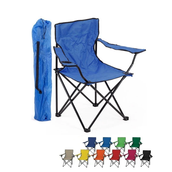
500D Oxford folding camping chair with Arm Rest Cup Holder, Carrying Storage Bag outdoor Folding chair 