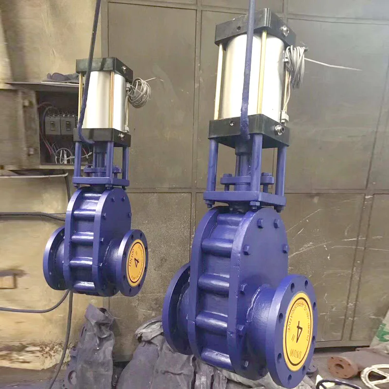 Z644TC Pneumatic Double Gate Valve Wear-Resistant Carbide Discharge Ash Feed Valve Lined with Ceramic