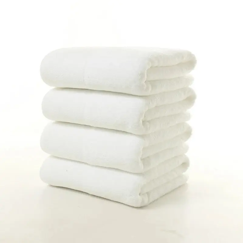100 Cotton Bath Towel 70x140/80x160CM White Home Hotel Bathroom High Absorbent Large Bathing Towels