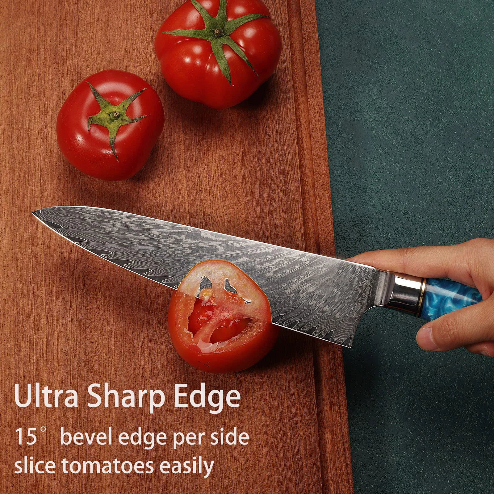 Free Shipping Japanese Vg10 67 layers Damascus Steel Chef Knife Set Damascus Kitchen Knives Set With Wood Resin Handle