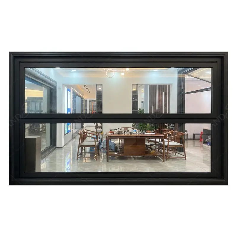 Grandsea Electric Automatic Smart Tempered Glass Black Vertical Aluminium Folding Windows Balcony
