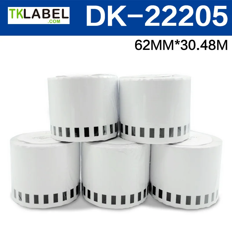 DK22205 DK-22205 DK 22205 DK 2205 62mm*30.48mm packing label direct thermal shipping continuous labels roll