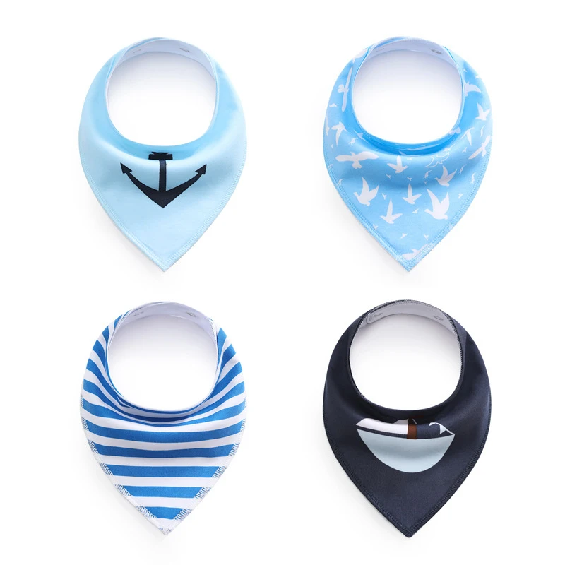 Dropshipping 4 pack 7 days vintage dribble pack baby burp bib fleece Polyester cotton boy girl Unisex  bandana drool bibs set