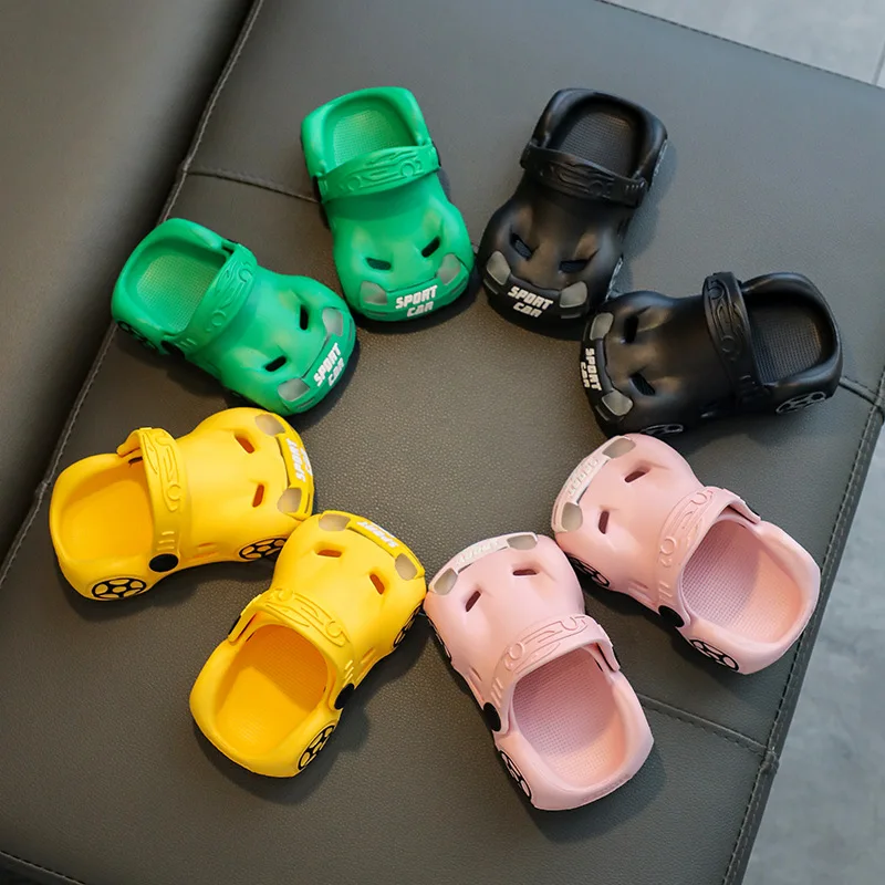 fashion kid sandals summer new shiny sandals for girl cool car boy slippers ultra light non slip kids shoe