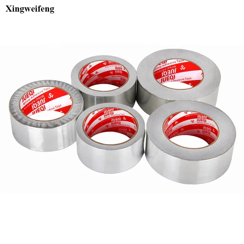 
hot sale 75 micron cold weather reflective duct good isolation co polymer coated aluminum foil adhesive sealing tape 
