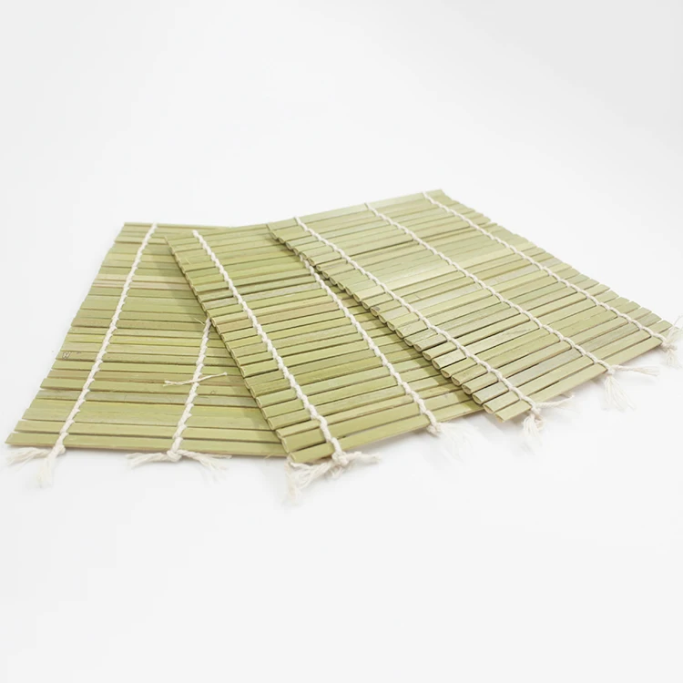 New Product Custom Size Rectangle Natural Eco-friendly Bamboo Sushi Roll Roller Mat