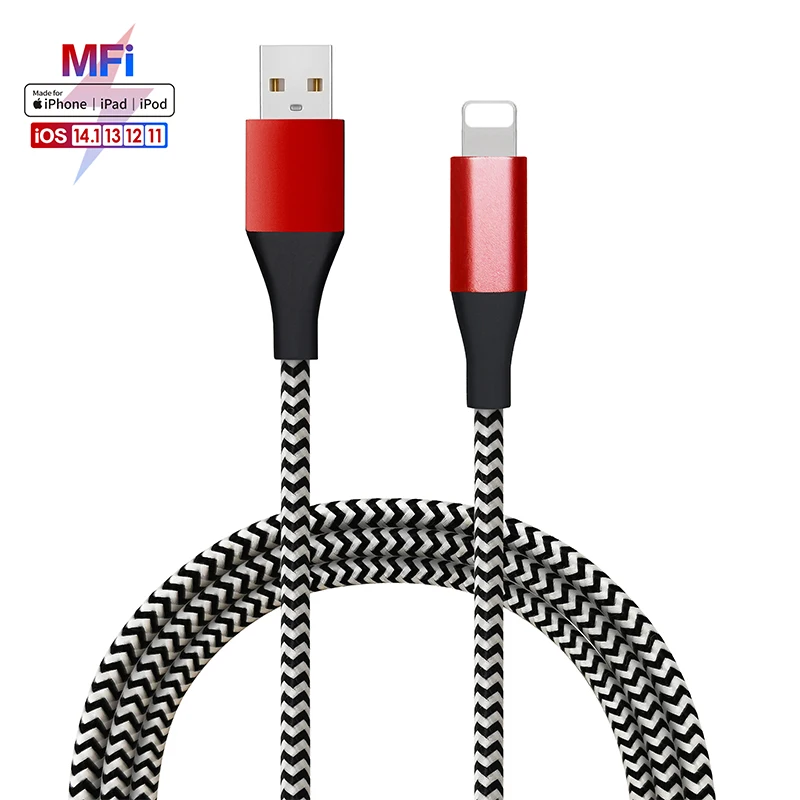 Factory Sales usb Cable For iphone 11 12 13 14 Pro Max Wire Cord Line Data Cables Mfi Certified ODM OEM Cable With Lightning