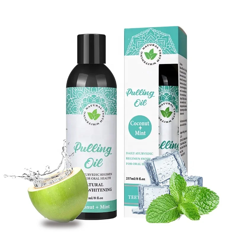 Coconut Oil Pulling Natural Essential Oil And Vitamin E Alcohol Free Mouthwash Fresh Breath Teeth Whitening Gum Health Oral Care