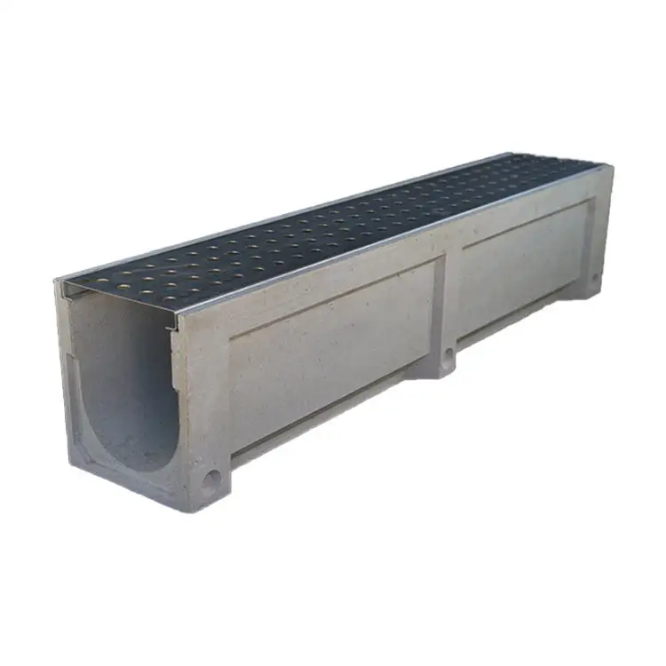 Cast iron Drainage Channel Cover Resin Polymer Concrete Stainless Steel Driveway Channel Rain Water Gutter Trench Drain System
