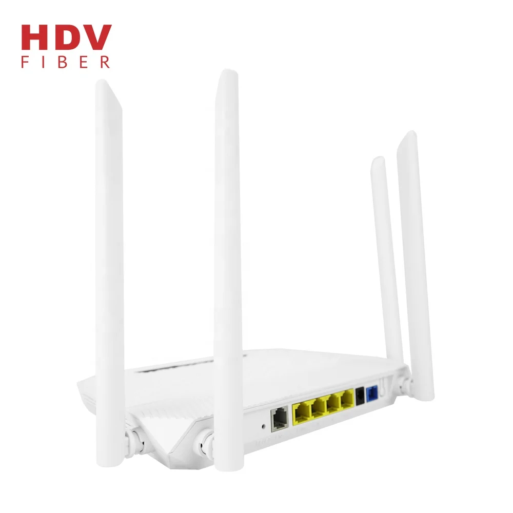 FTTH solutions Dual Band AC Wifi 4GE+4WIFI+1POTS+1USB Dual Band 2.4G&5G 4 Antennas XPON EPON GPON ONU