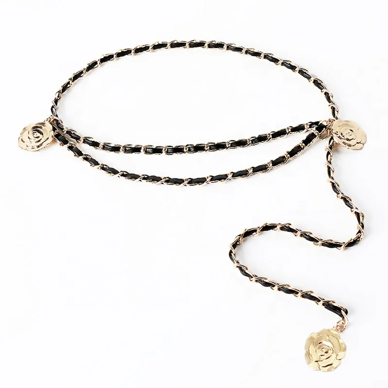 Модный универсальный металлический тонкий ремень-цепочка декоративная юбка женская цепочка на талию