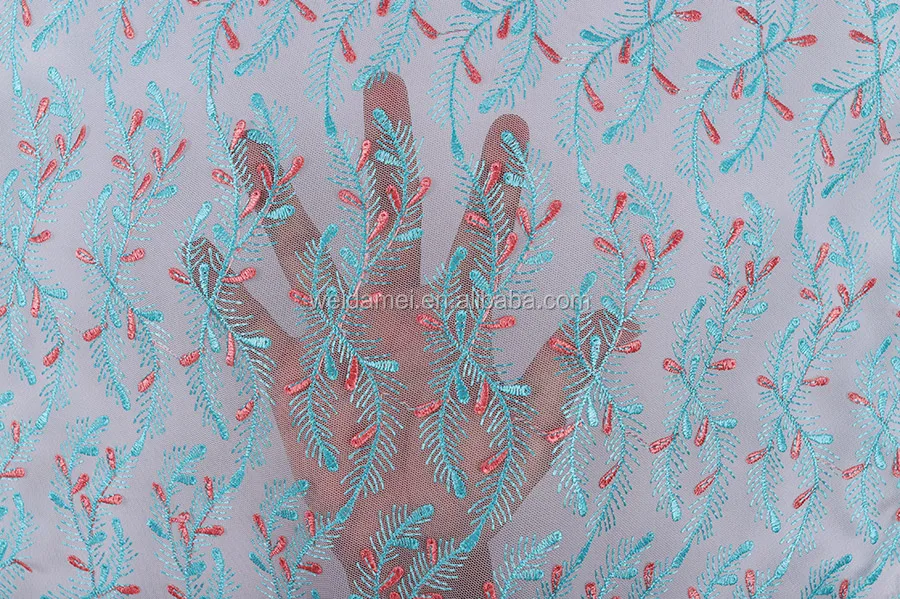 
Elegant Lace Embroidery Tiny 3D Flower Mesh Fabric African Dress Fabric French Tulle Lace Fabric 